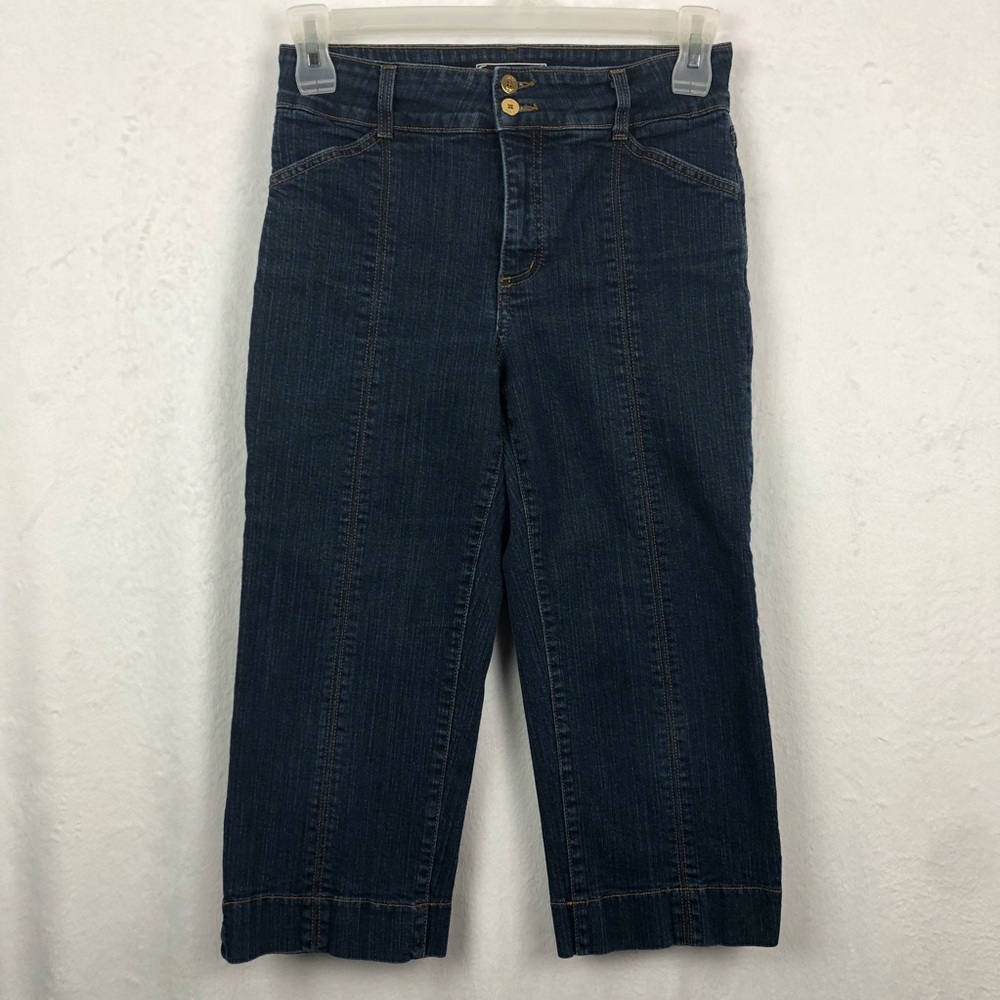 NYDJ Denim Capris Size 6 Dark Blue